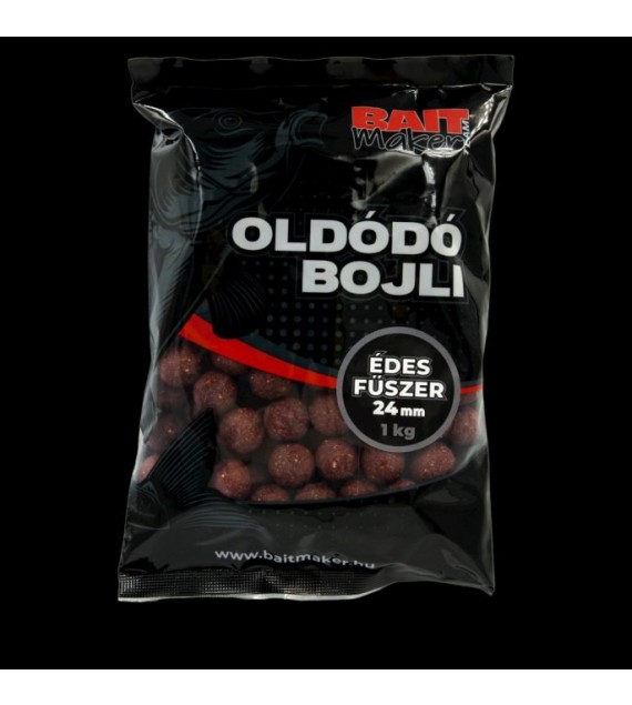 BAIT MAKER Oldódó bojli 24 mm Édes Fűszer 1 kg